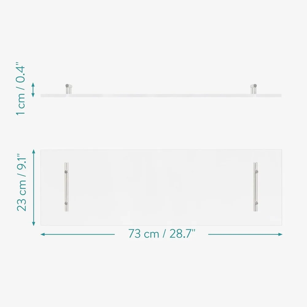 Acryl badkuipcaddy lade - 28,7" badplankrek voor wijnglas, boek, telefoon en tablet met handgrepen - Ontspannende badaccessoires