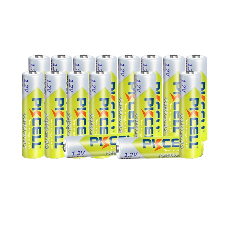 16pcs/Lot PKCELL AAA 1.2V 1000mAh Rechargeable Batteries Ni-mh 3A 1000circle times flashlight toys remote control  lamp battery