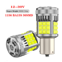 DXZ 2pcs 1156 BA15S BAU15S P21W T20 7440 7443 LED Bulb Canbus 36SMD 24W 12V 24V Auto Signal Lamp Car Turn Reverse Brake Light