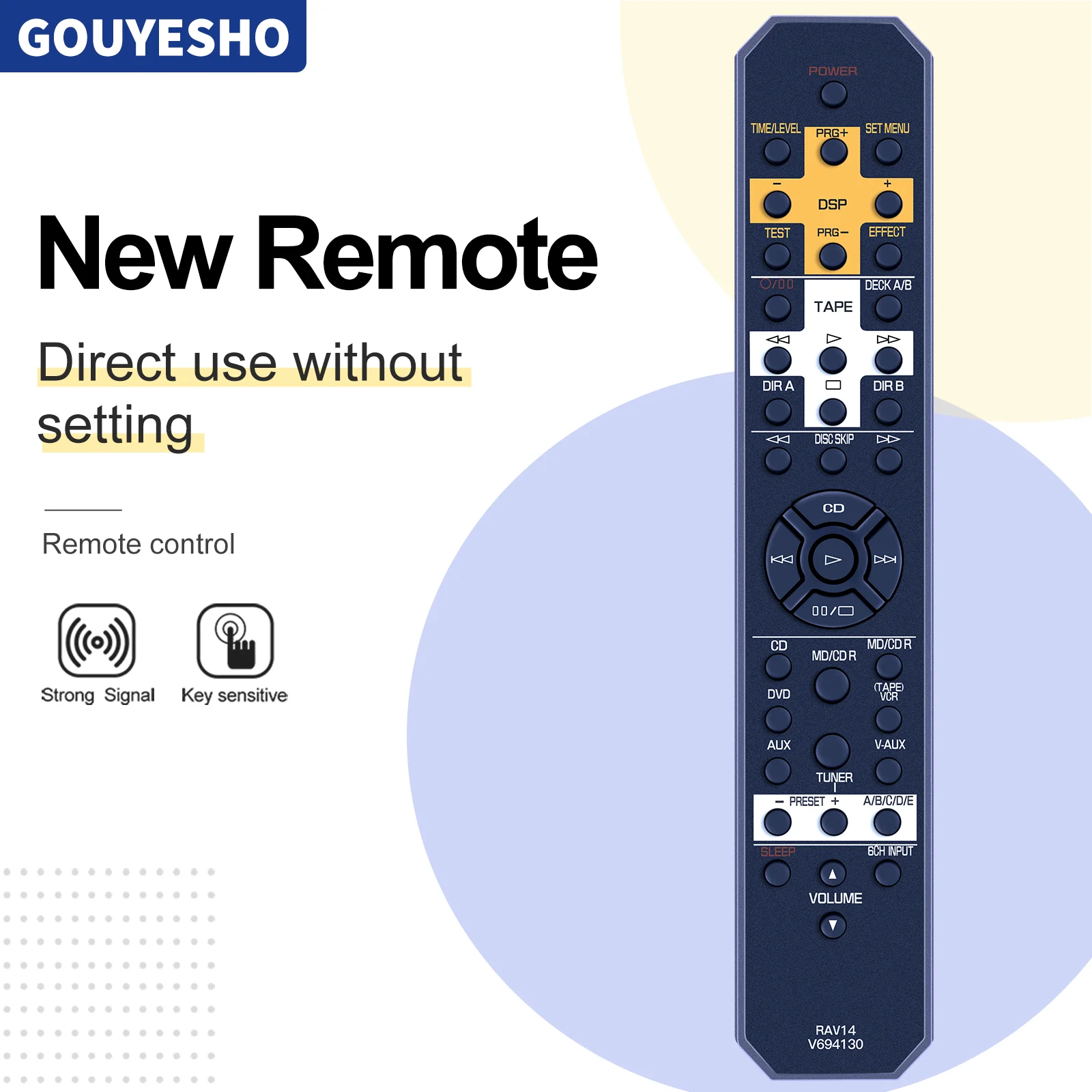 New Remote Control RAV14 V694130 for yamaha RX-V420RDS RXV420RDS RX-V420