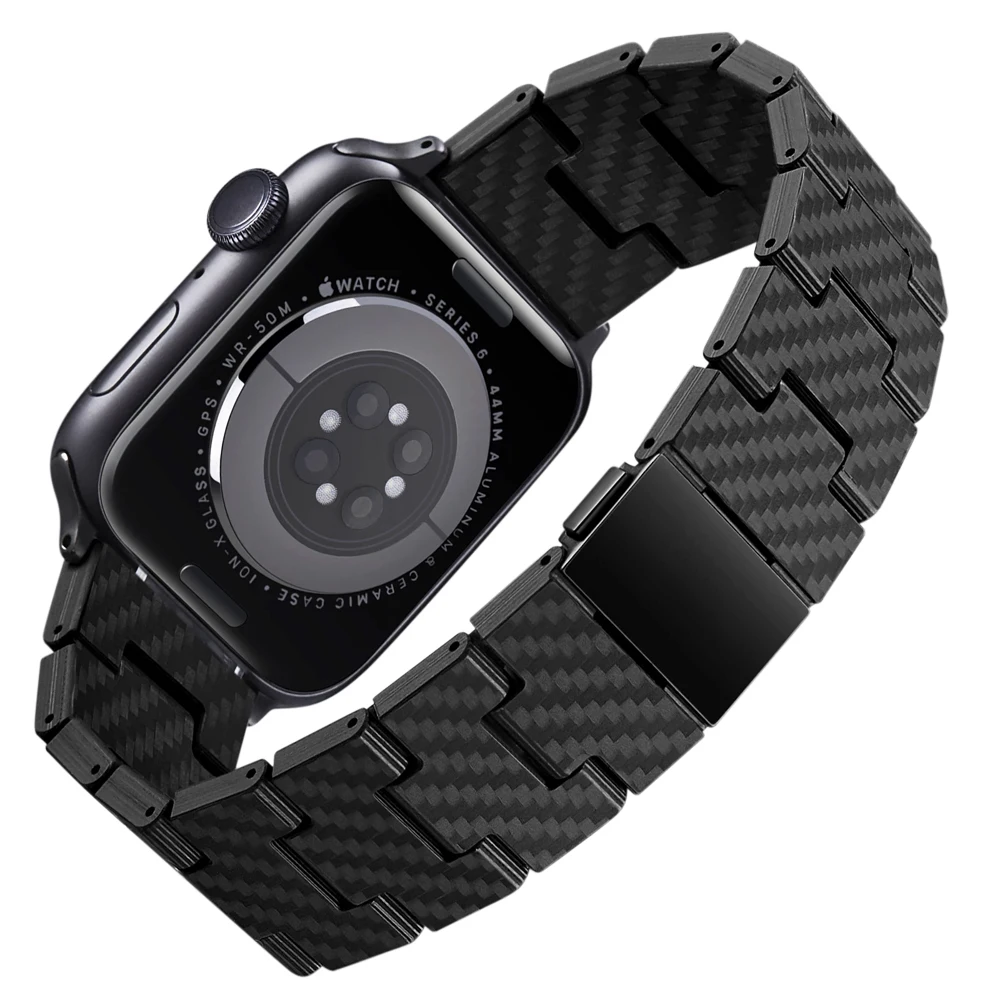 Carbon Fiber Strap For Apple Watch Band 45mm 44mm 42mm 41mm 40mm 49mm Lightweight Link Bracelet iWatch Series 9 3 4 5 6 SE 7 8