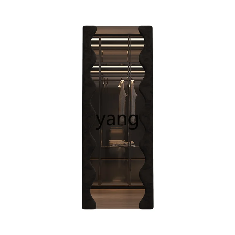 LTT， light luxury minimalist full body mirror floor mirror home living room bedroom flannel fitting mirror