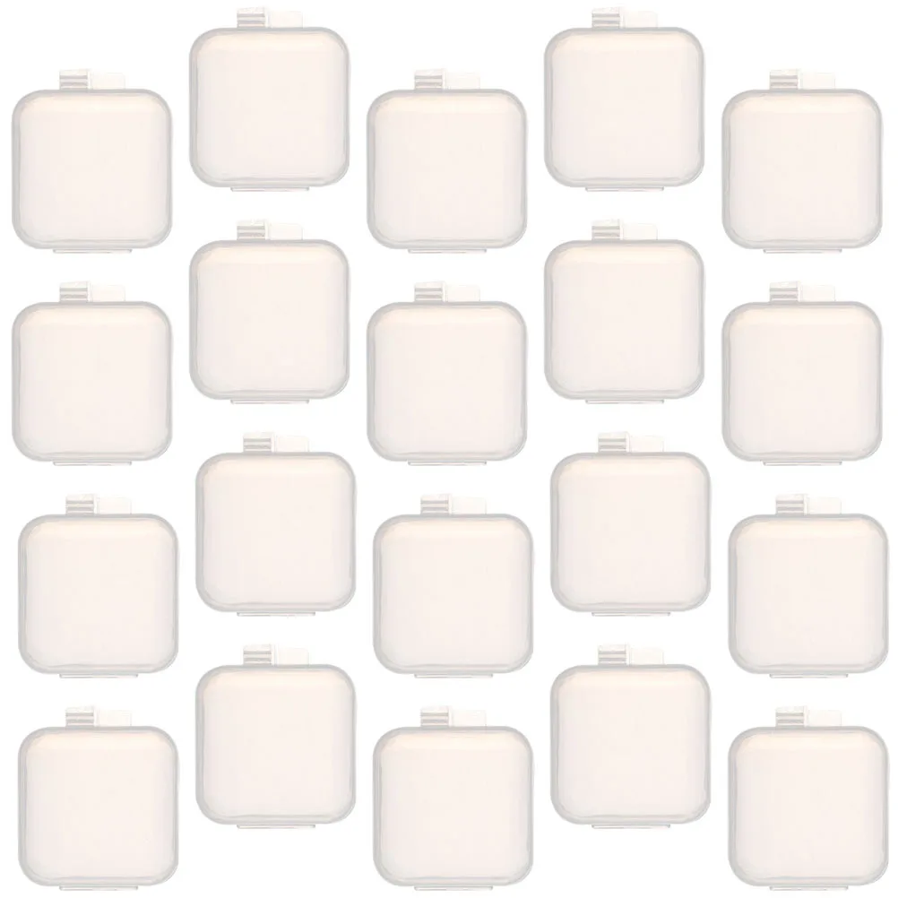 

100Pcs Jewelry Storage Boxes Mini Plastic Organizer Cases Clear Small Storage Containers for Rings Earrings Beads Rhinestones