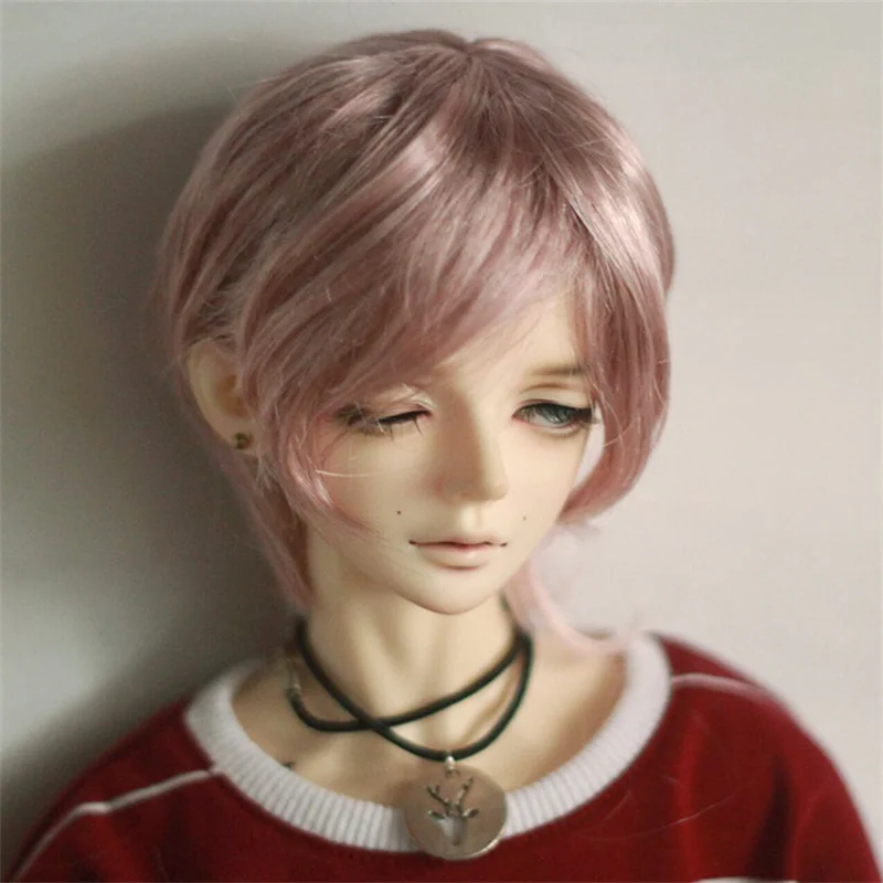 BJD doll wig is suitable for 1/3 1/4 1/6size daily joker bangs  multi-color men's high-temperature silk doll accessories