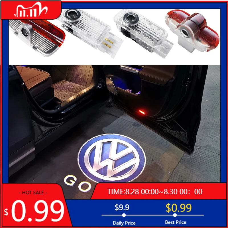 

Колпаки ступиц 2 шт. лазерный проектор Ghost Shadow светодиодный дверной свет приветствия для Volkswagen Golf Passat B5 B6 B7 B8 CC EOS Bora Beetle