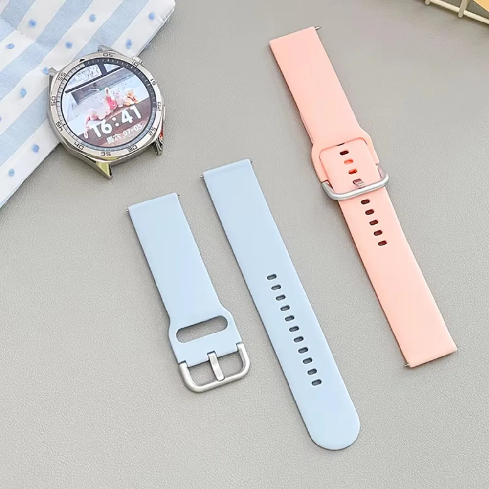 Sport Silicone Watch Band Buckle 20mm 22mm for Huawei Watch GT5 46mm Xiaomi Watch Color 2 S4 S3 Quick Release Breathable Unisex