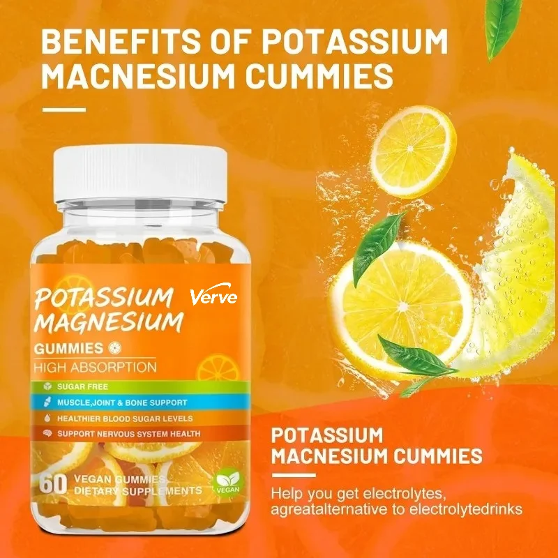 Potassium Magnesium Soft Candy - Magnesium Glycine B6, D3 and Potassium Citrate for Leg and Muscle Health