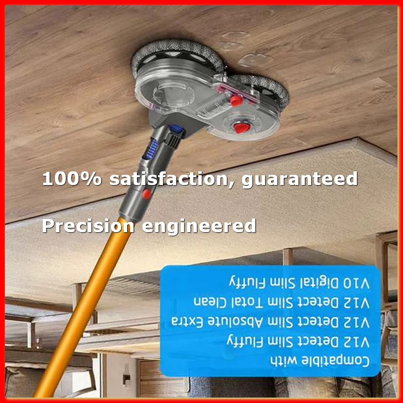 Electric Floor for V12 Slim / V10 Slim Vacuum Cleaner Attachment with Water Reservoir Cleaning Rag Cloth-A68X