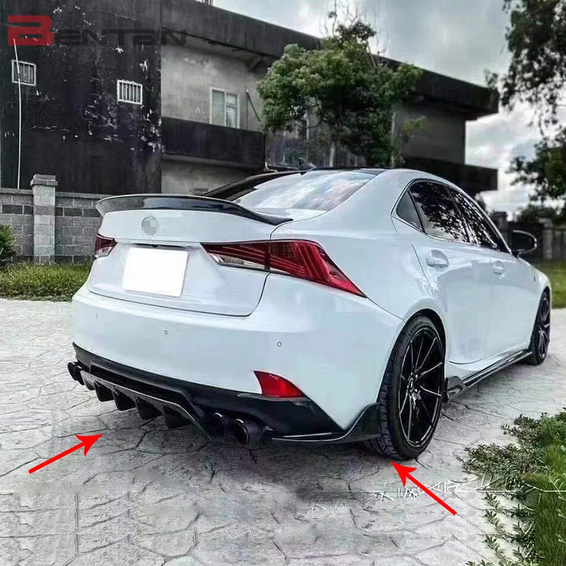 Carbon fiber, extension, diffuser, rear lip, corner body kit for Lexus IS300 IS350 IS F Sports/Four-door sedans for 2017-2019