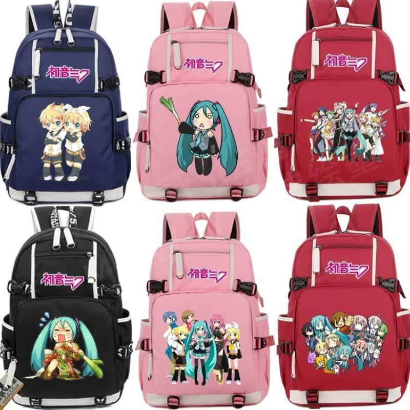 

Hatsune Miku Hatsune Miku Mirror Tone Twin Anime Backpack Backpack Men and Women Junior High School Student Schoolbag