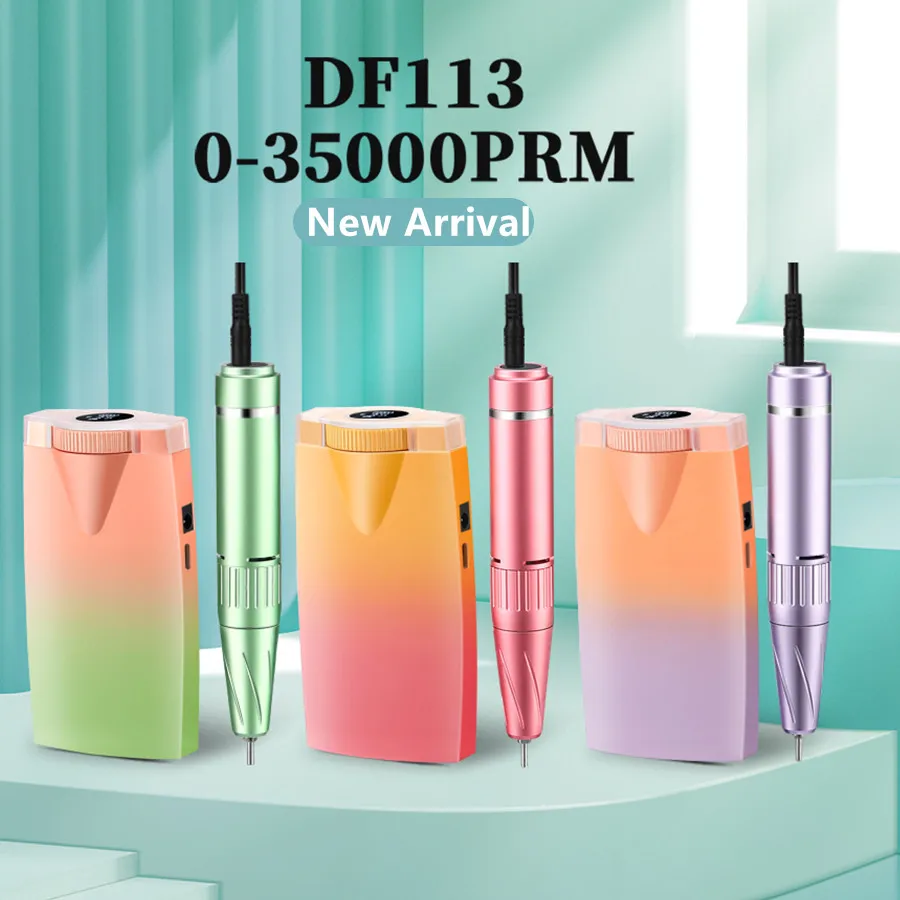 

Portable Rechargeable Electric Nail Drill With 35000RPM Speed, For Acrylic Nail Removal, Polishing And Nail Art Salon Tools