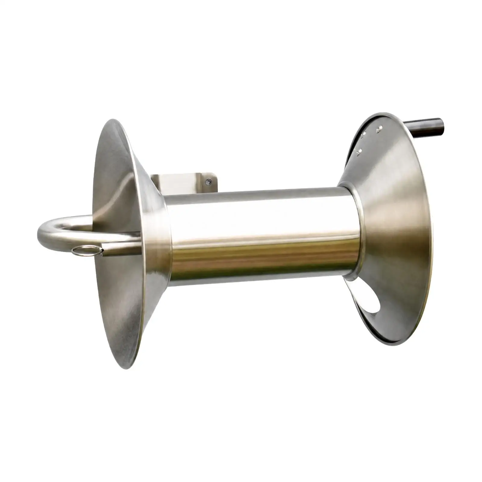 Heavy Duty Steel Hose Storage Reel with Mounting Bracket for Outdoor Household Water Hose Management