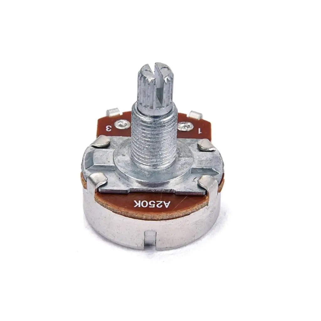 A250K Audio Control Potentiometer 18mm Shaft Coarse Knurled Guitar Volume Knob Replacement for Electric Guitar Bass Parts