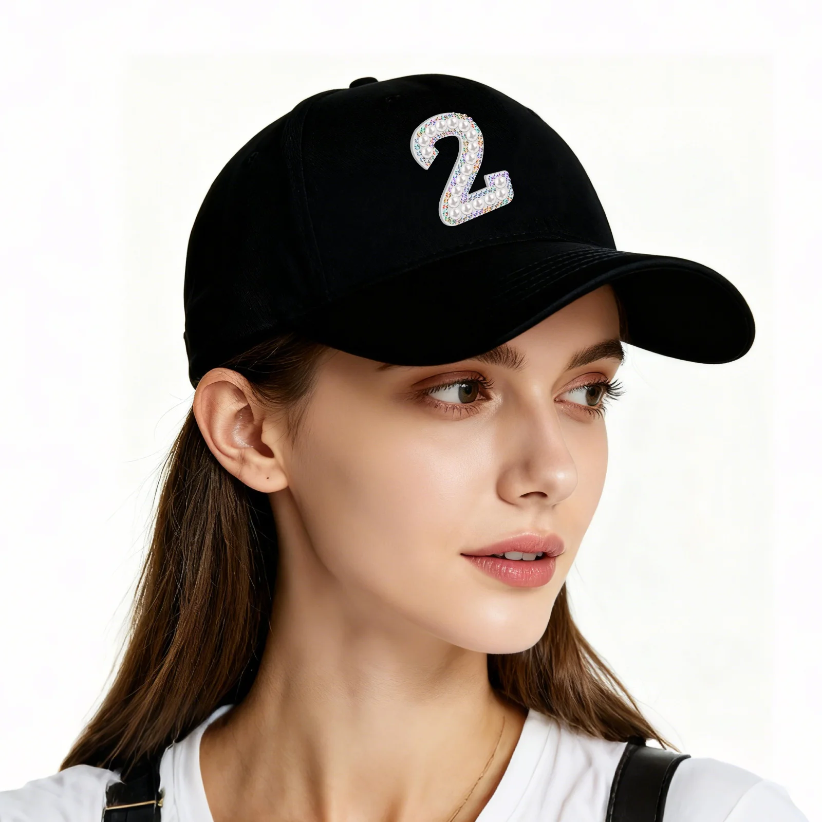 

10Pcs Faux Pearls Rhinestone Iron on Patches 0-9 Glitter Numbers Appliques Bling Embroidered Sew on Clothing Jeans Bags