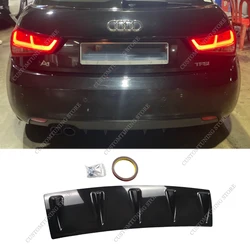 For AUDI A1 8X 5 Fins Rear Bumper Diffuser Splitter A1 8X TFSI TDI EGO/URBAN 2010-2014 Pre-Lci  Rear Bumper Diffuser Tuning