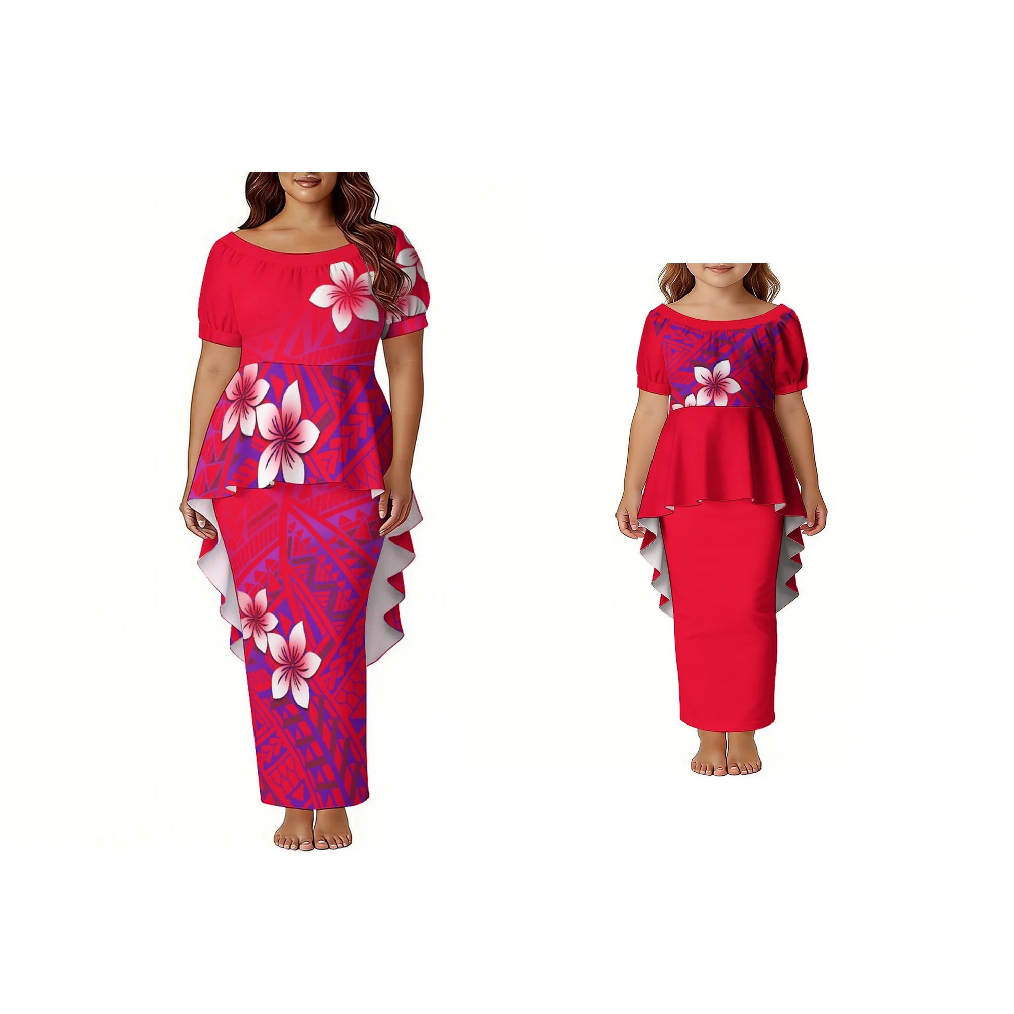 

Женское платье с коротким рукавом и воротником-стойкой в полинезийском стиле с принтом Самоа, дизайн «Капля воды», женское платье-русалка для выпускного вечера