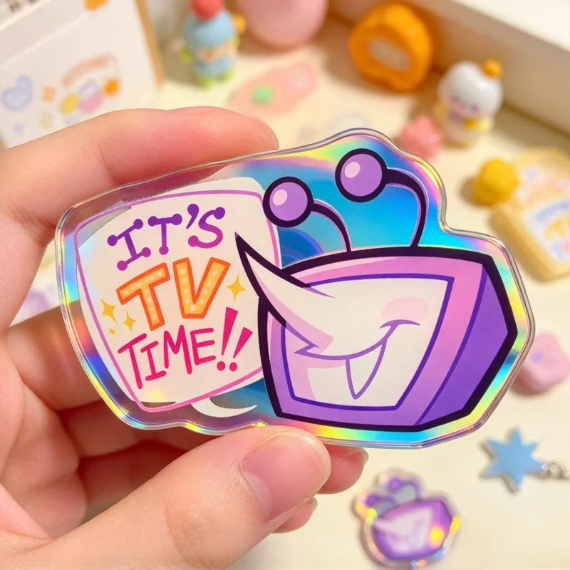 Deltarune Tenna TV Time Acrylic Pin Cute TV Character Lapel Brooch Game Badge Fan Collectible Jacket Backpack Cosplay Decor Gift