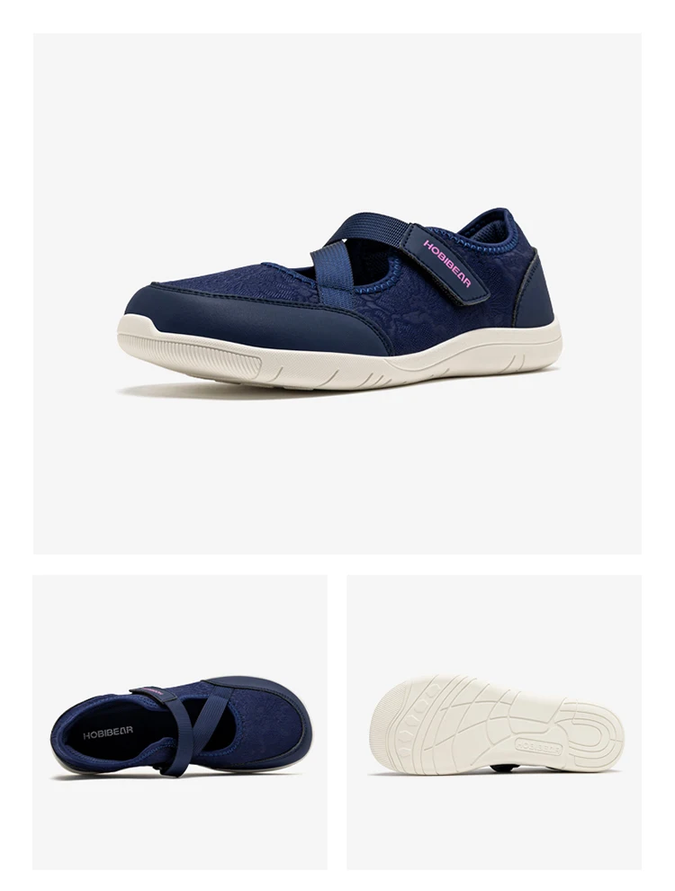 HOBIBEAR Mary Jane Flats für Damen mit breiter Passform, Barfuß-Ballettschuhe, verstellbarer Klettverschluss, leichte Zero-Drop-Schuhe – Detail 10