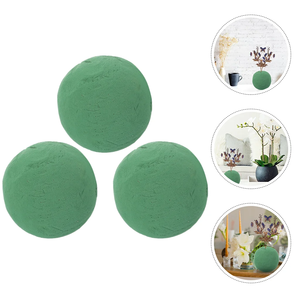 3 Pcs Hydrangea Flowers and Green Plants Fresh-keeping Arrangement Absorbent Sponge Ball Mud Foam Blocks Phenolic Resin Foams