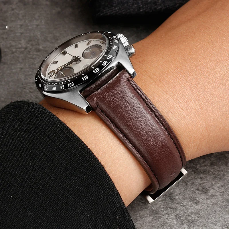 20mm 22mm Cowhide watch strap for FOSSIL FS4835/FS5237/ME3052/FTW1114 Cowhide watch band replace waterproof bracelet men