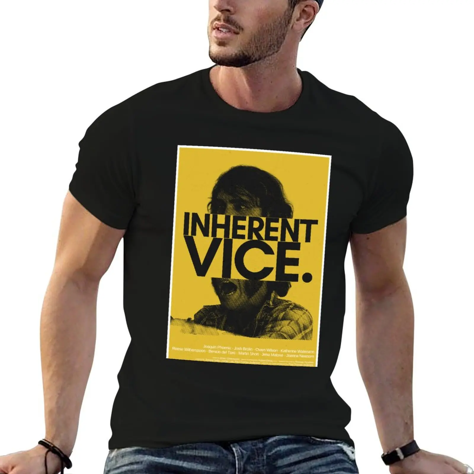 Inherent Vice (2014) - Movie poster design T-Shirt Big and Tall Short Sleeve Tee