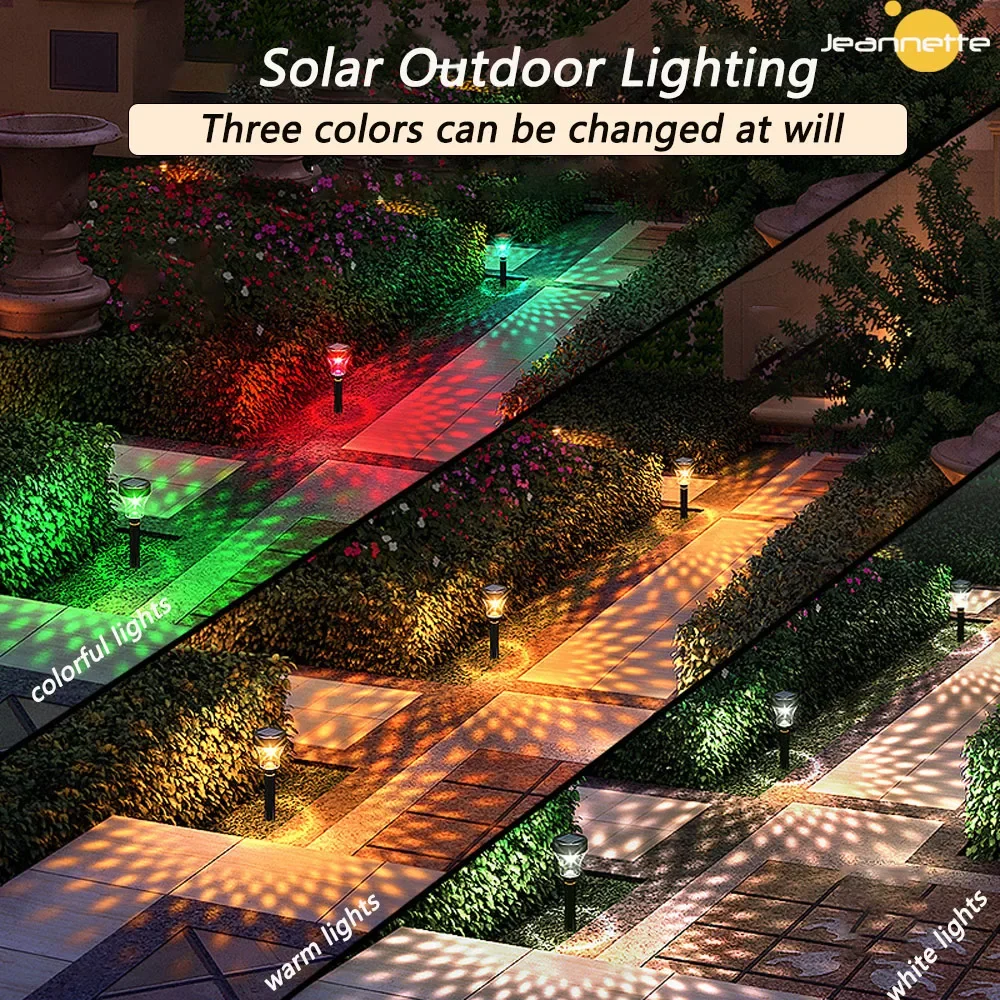 

Garden Outdoor Solar LED Lights RGB Multi-Color Lighting Solar Path Lawn Light Christmas Garden Decorative Landscape Shine Lamps