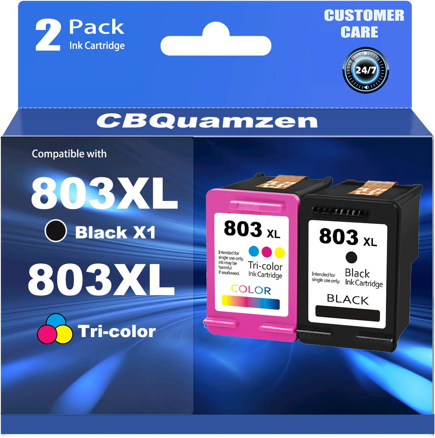 

Цветные чернильные картриджи 803XL, замена для черных и цветных картриджей 806, совместимые с DESKJET 1110, 1111, 1115, 2130, Envy.