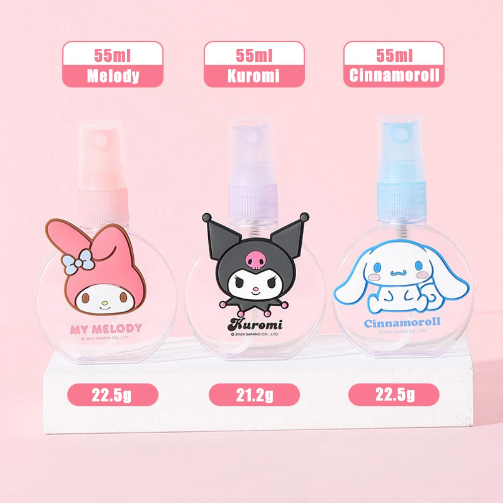 55/60/100ml Genuine Sanrio Plastic Refillable Bottle Perfume Bottle Hello Kitty Atomizer Empty Spray Bottle Portable Travel Tool view 4