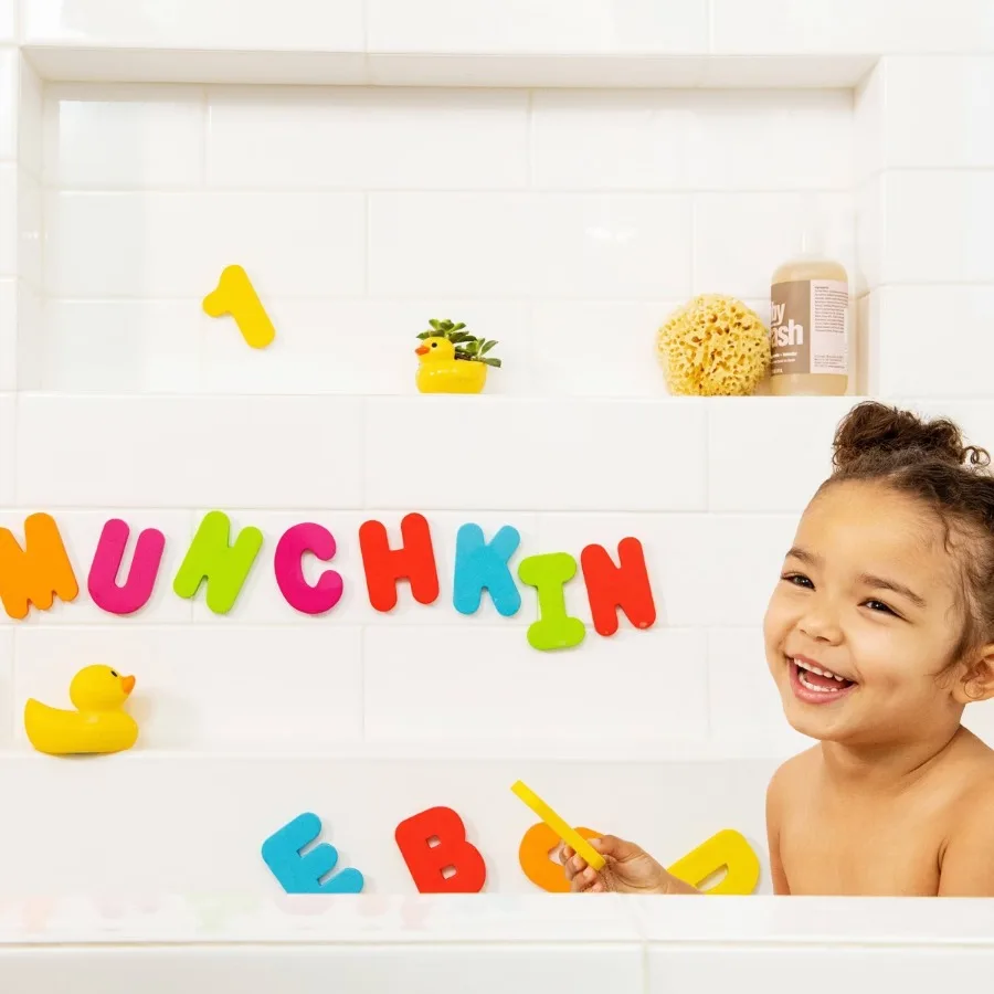 Foam Bath Letters and Numbers,36 Pieces Floating Bath Toy Set,Kids Early Educational Bathtub Learning Toys