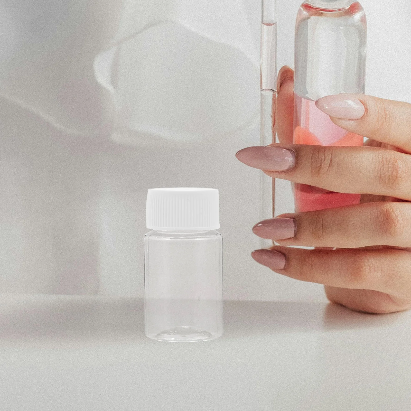 

10 Pcs Jar Laboratory Bottle Empty Vials Pill Bottles Clear Liquid Display Container Seal Sample