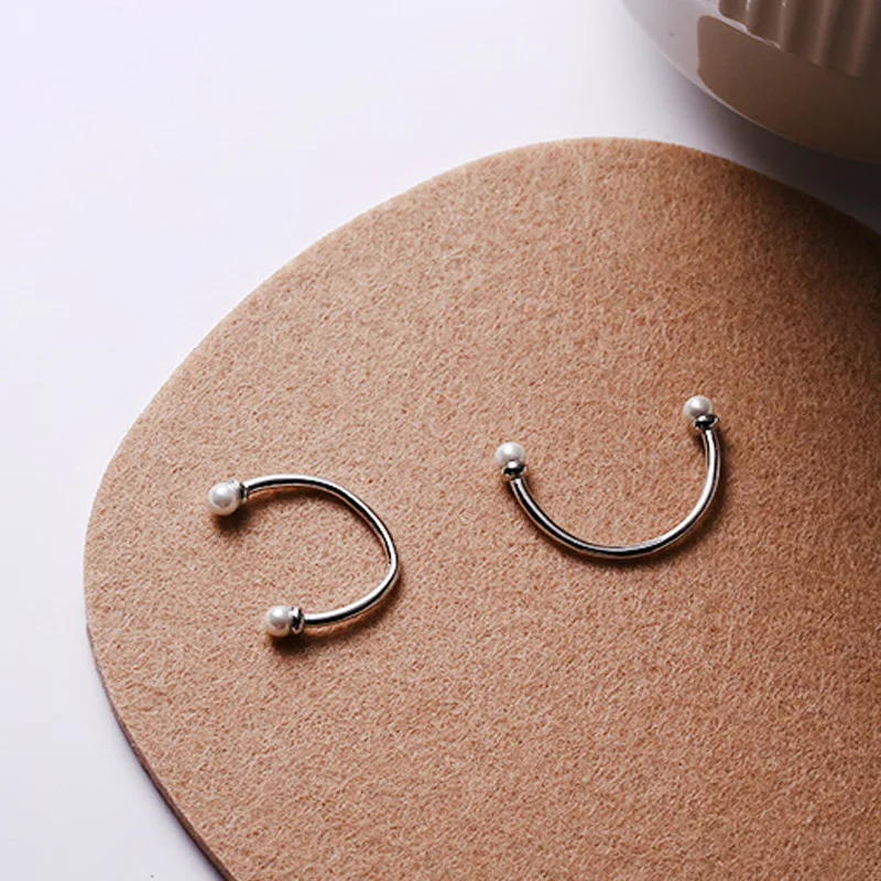 VENTFILLE 925 Sterling Silber Offene Perle Lächeln Stapelbarer Fingerring Einfache Mode Niedlich Einstellbar Für Weibliche Schmuck Großhandel – Detail 11