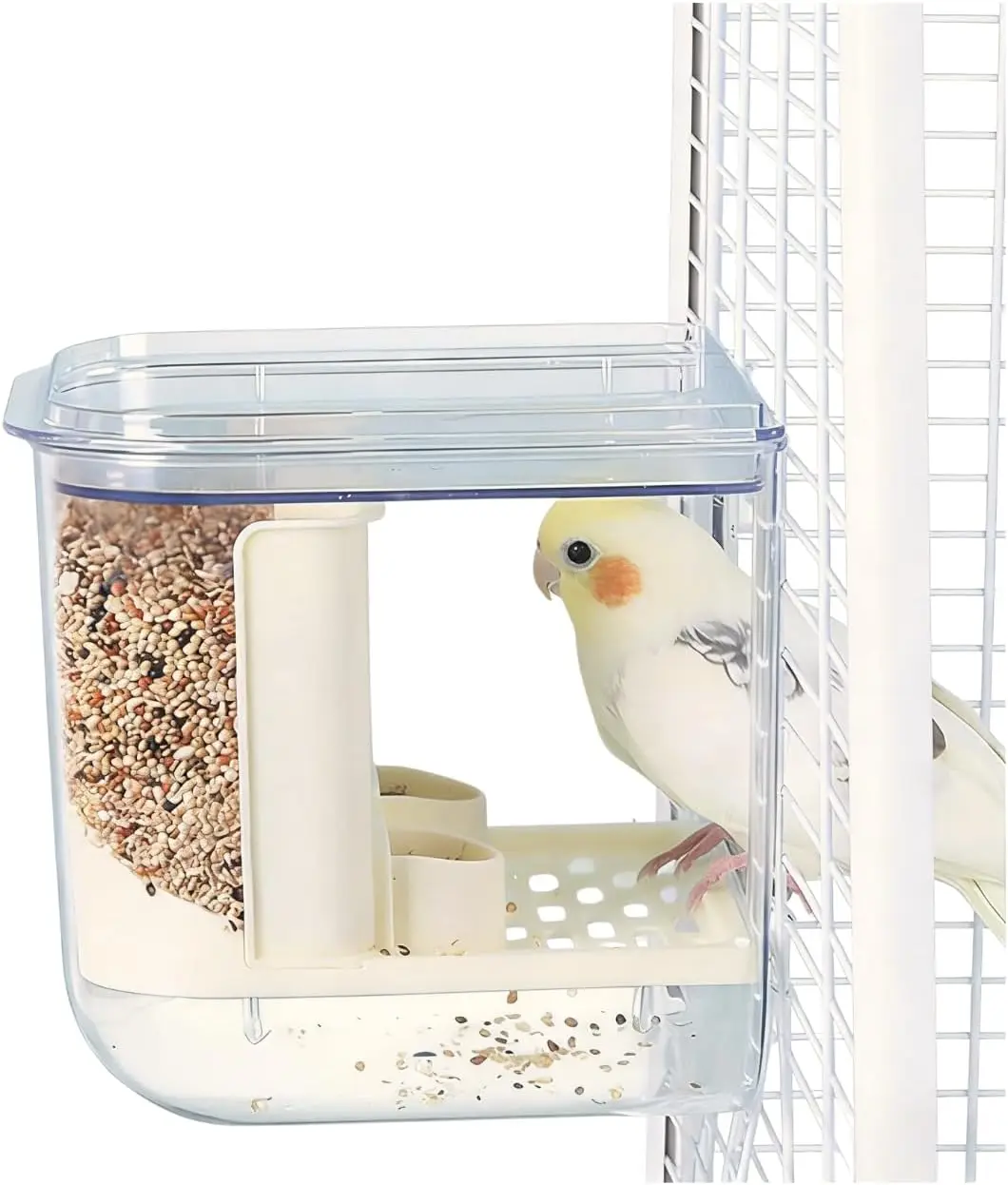 Ample Space Bird Cage Featuring Unique Bird Feeder For Cage Bathing And Feeding Birds Together Convenient And Hygienic