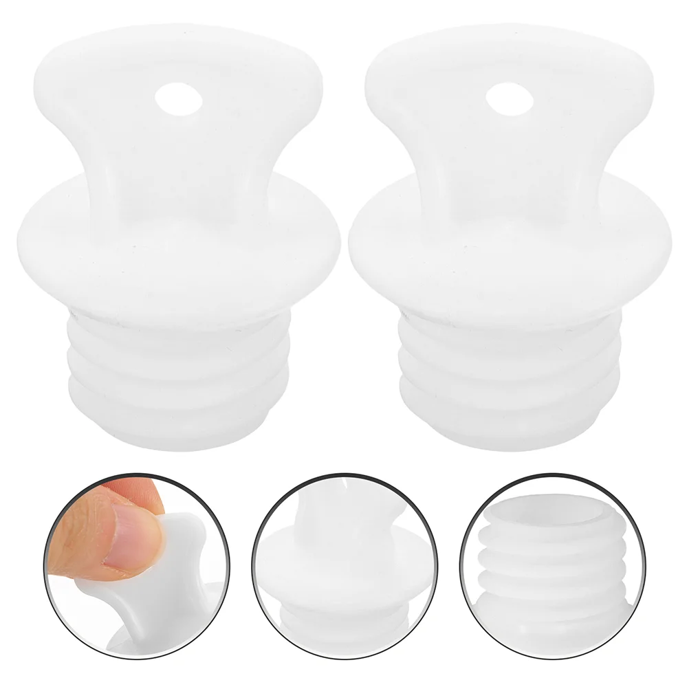 

2 Pcs Replacement Small Stoppers Hot Water Bottle Lid Lids Bag Plugs Rubber for Sack Miss