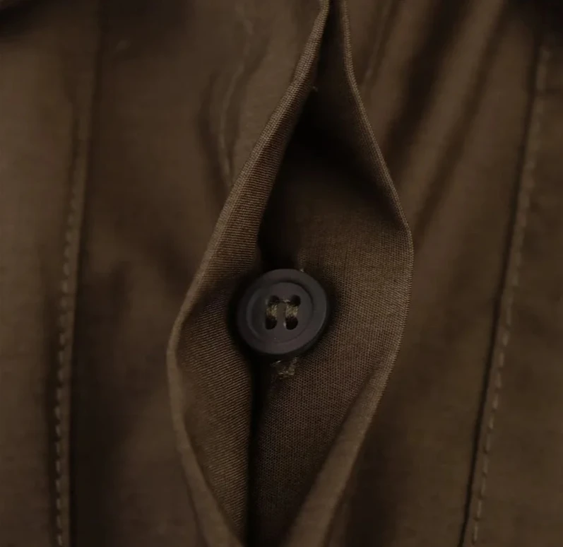 فستان نسائي خريفي جديد بلون سادة وأكمام طويلة نمط قميص على شكل حرف A وحزام فستان مزين بشخصية عصرية غير رسمية #6