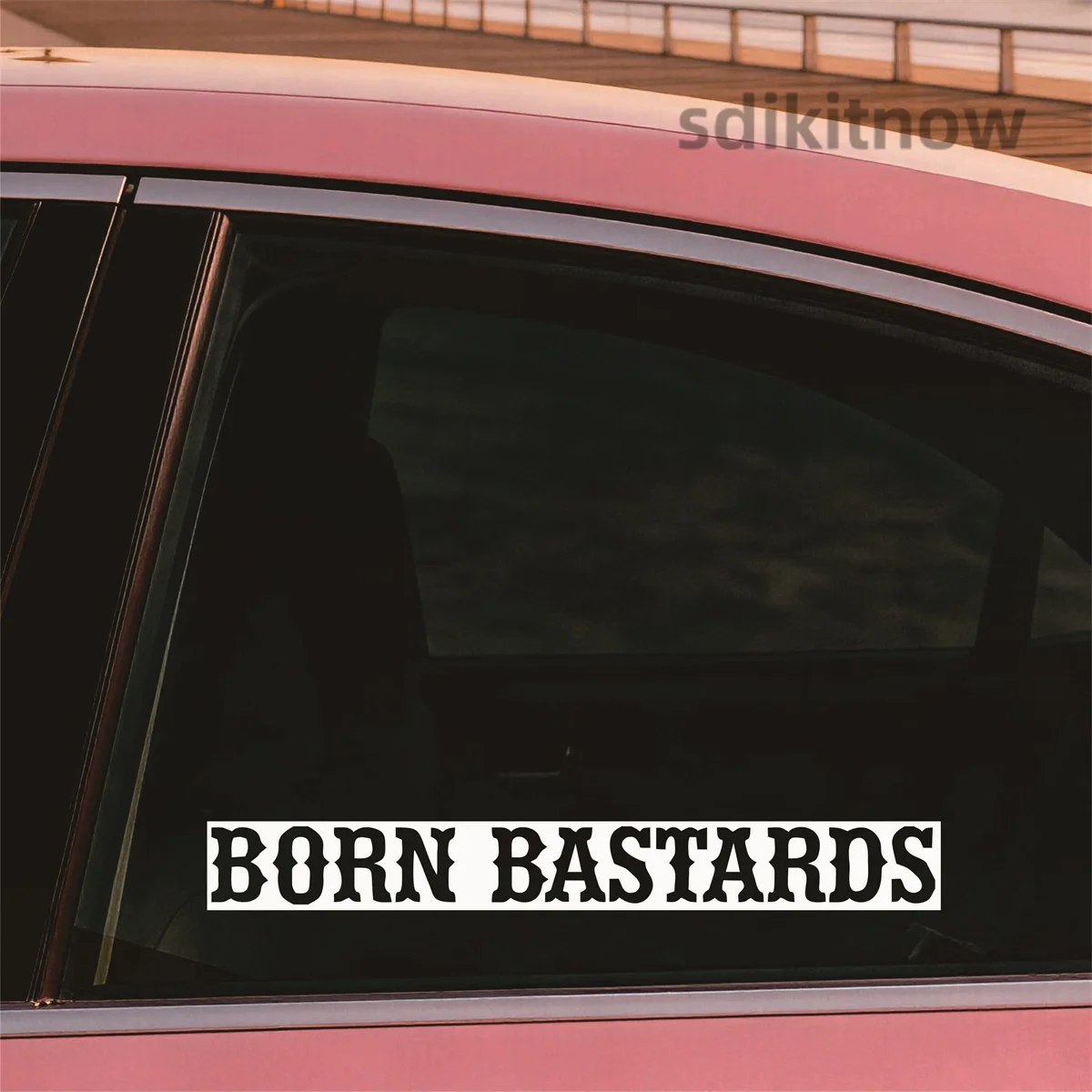 Funny Waterproof BORN BASTARDS Mock punk sticker helmet Bike scooter motorcycle car style Window decoration Styling accessory