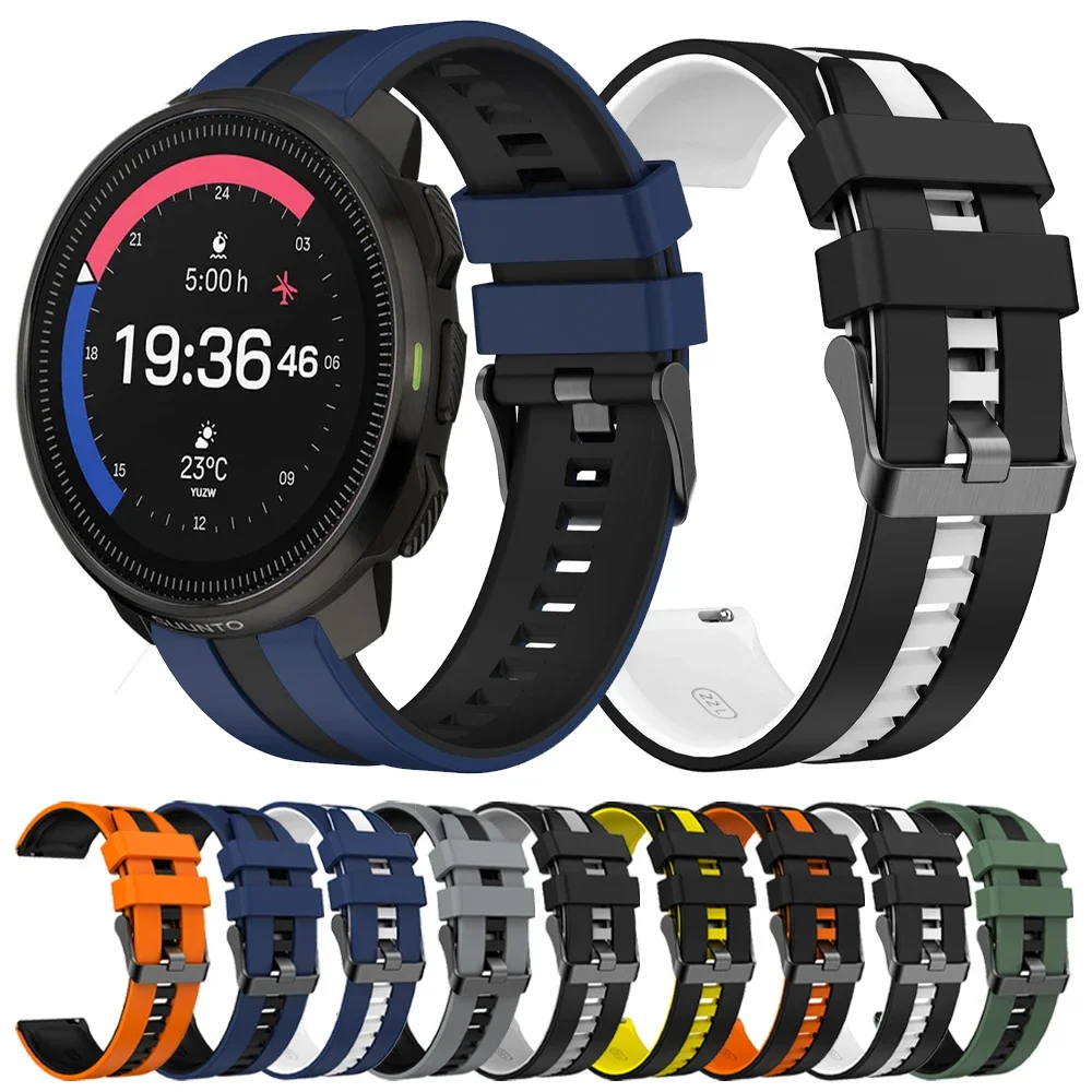 Silicone Strap For SUUNTO 3/ 9 PEAK PRO DLC/5 PEAK Watch Band For SUUNTO VERTICAL/OCEAN/RACE S 20/22mm Strap SmartWatch Bracelet