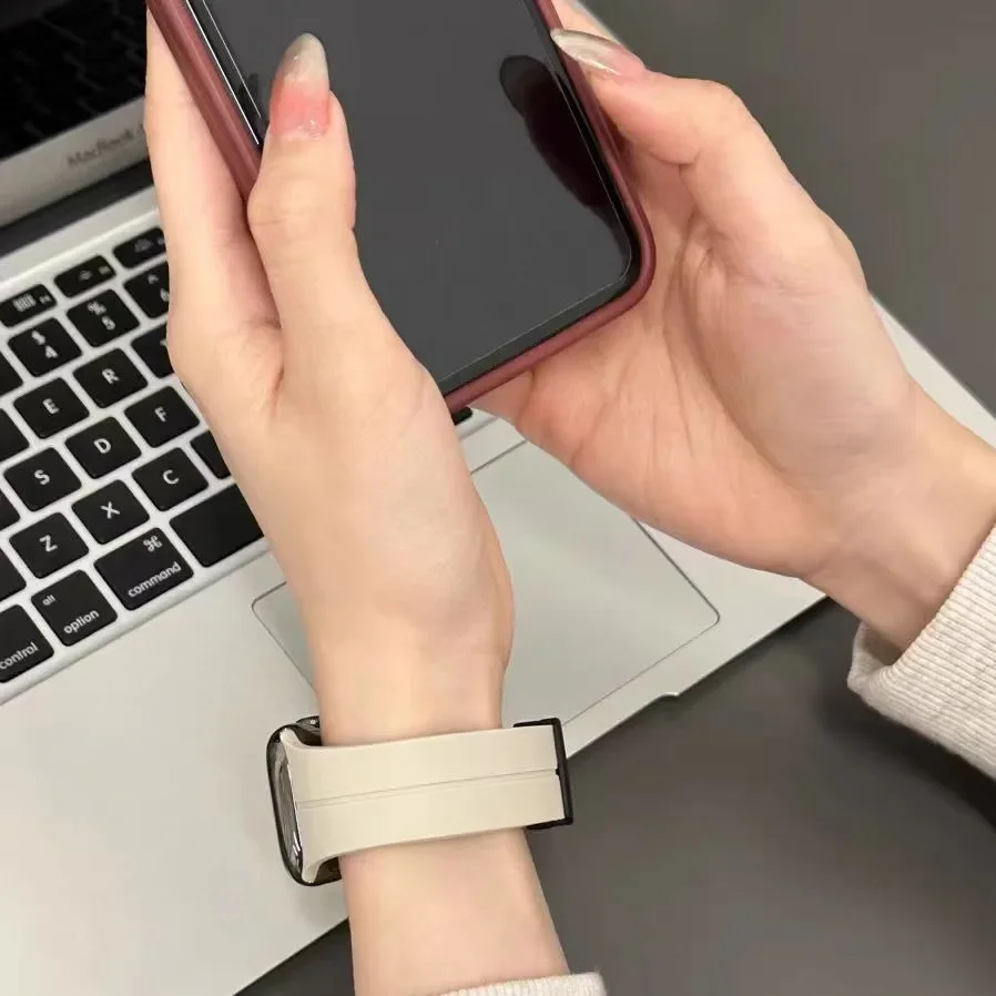 18 مللي متر 22 مللي متر 20 مللي متر حزام لهواوي GT6 46 مللي متر 41 مللي متر المغناطيسي الرياضة سيليكون سوار لهواوي GT6pro GT5 46 مللي متر حزام الساعات اكسسوارات