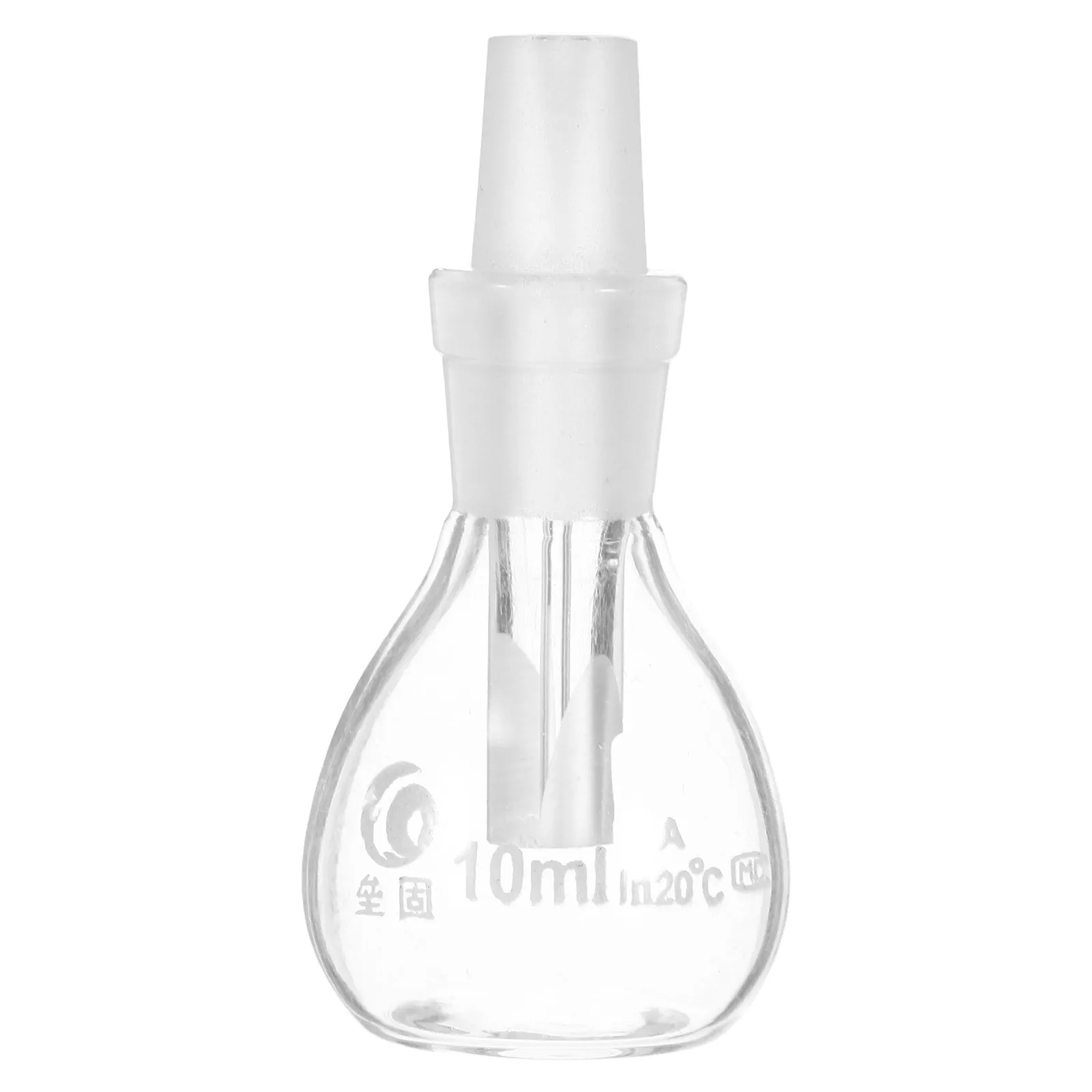 

10Ml Glass Pycnometer Gravity Bottle Corrosion Resistant Lab Density Bottle Perforated Stopper Measurement Glass Bottles