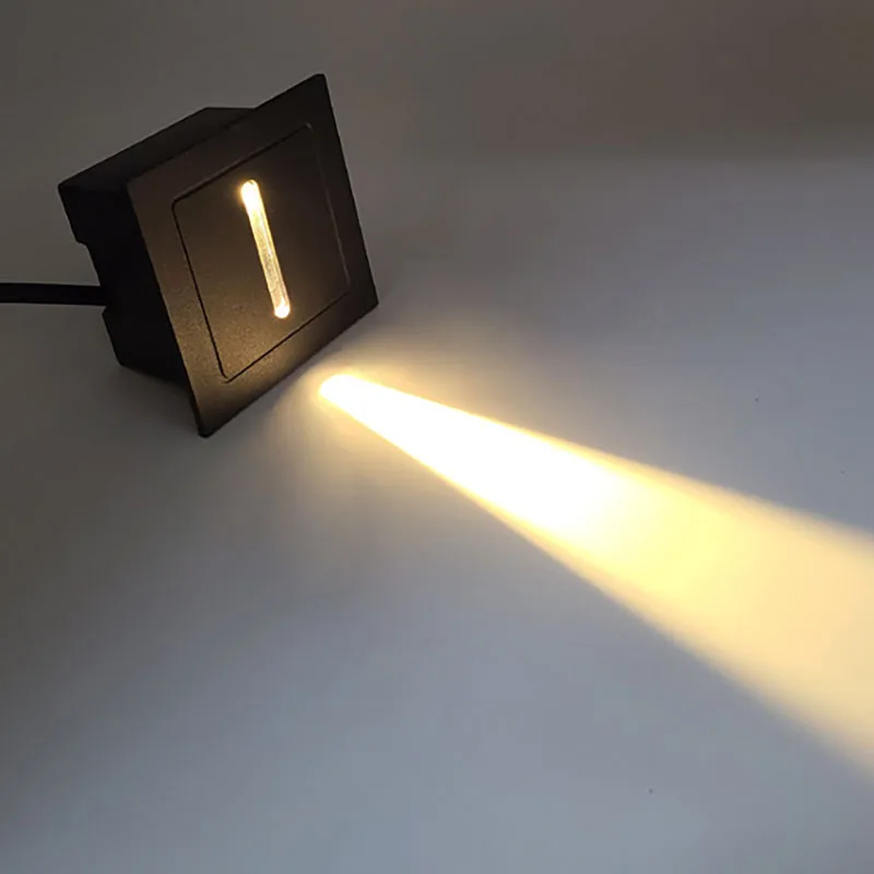 

Aluminum Housing Outdoor Indoor Home Corridor Lighting Embedded Staircase 3w Wall Light Emitting Diode Step Light