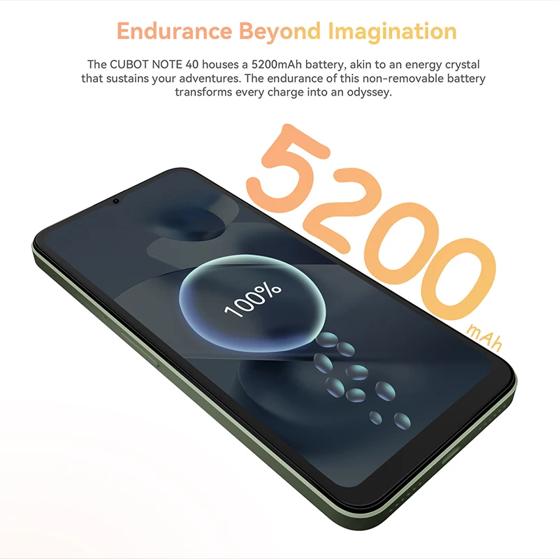 Cubot 메인 카메라, 지지대 얼굴 ID GPS, 6.56 인치 HD 90Hz 디스플레이, 5200mAh 배터리