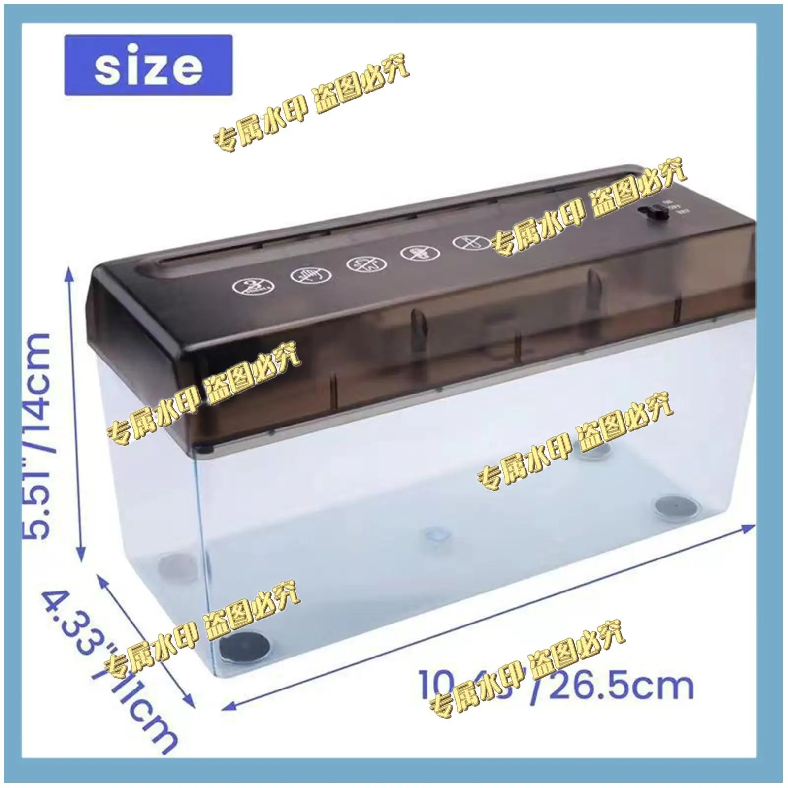 USB Paper Shredder A4 Paper Cutter Electric Mini Shredder Paper Cutting Machine for Office Home School Desktop Stationery