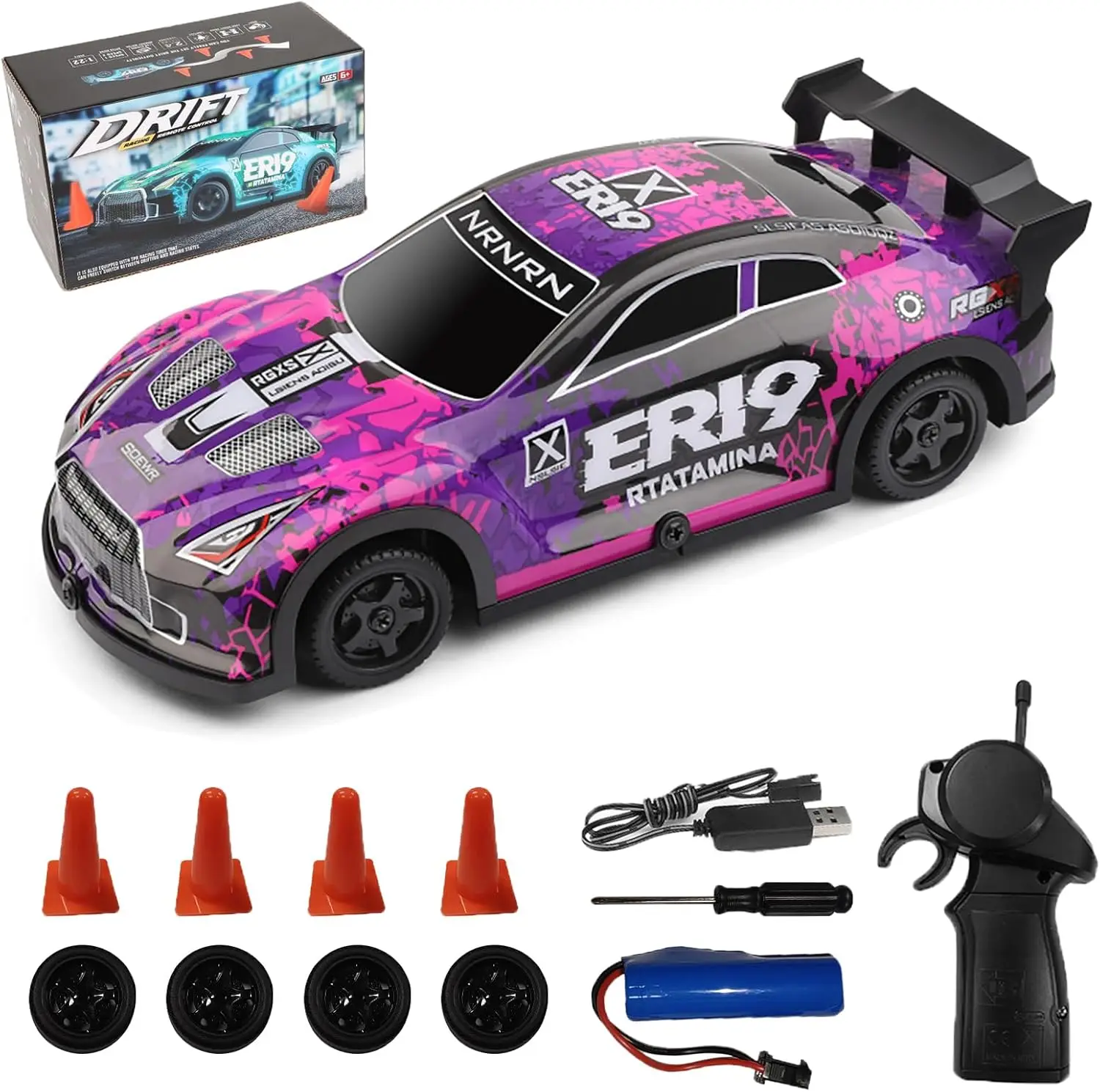 

Радиоуправляемая дрифт-машина WLtoys в масштабе 1:22, 2,4 ГГц, полноприводная, перезаряжаемая, с LED-подсветкой