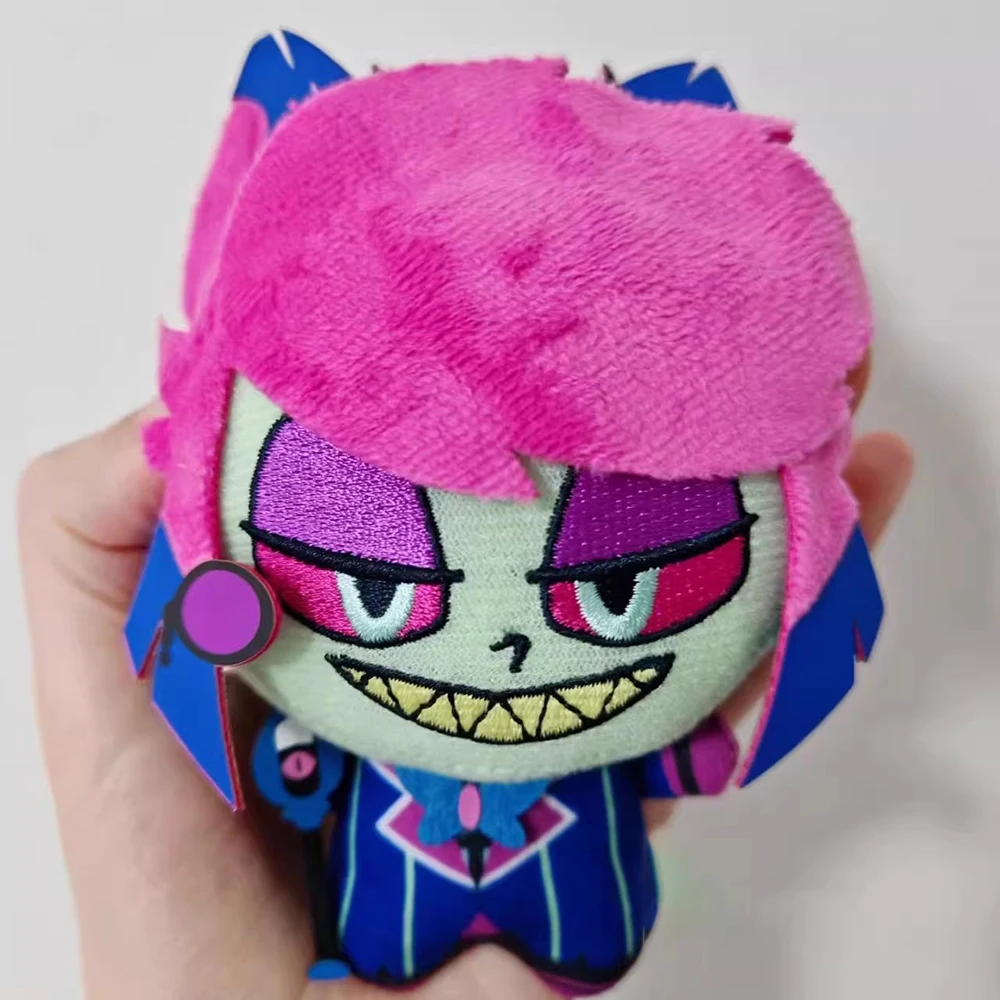 

10cm Hazbin Hotel Radio Demon Pendant Plush Dolls Birthday Gift Alastor Printed Stuffed Backpack Toys Fans Collect Party Gifts