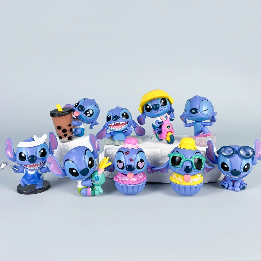 

Фигурка аниме Disney Lilo & Stitch, серия игрушек Kawaii Stitch, экшн-фигурки, модель, коллекция игрушек, настольные украшения, подарок для детей