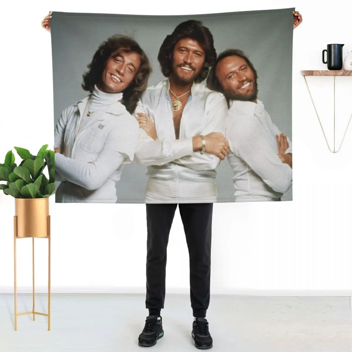 

White Gees Throw Blanket Warm Comfortable Blanket Gift for Parents Friends