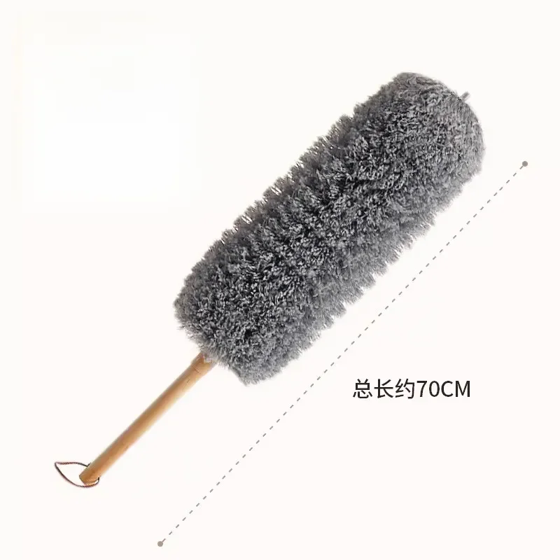 Anti-static yellow and grey wool duster brush，A good helper for home cleaning image 6