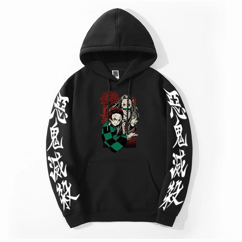 

Demon Slayer Anime Japan Cartoon Winter Men's Harajuku Hoodie Sweatshirt Oversized Kamado Tanjirou Nezuko Sportswear Hoodie