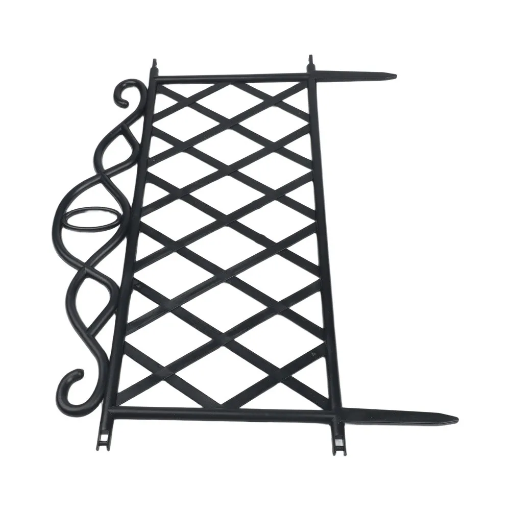 6pcs Plastic Garden Fence Lawn Edging Border Detachable for Garden Bed Framing and Customizable Yard Landscaping Design
