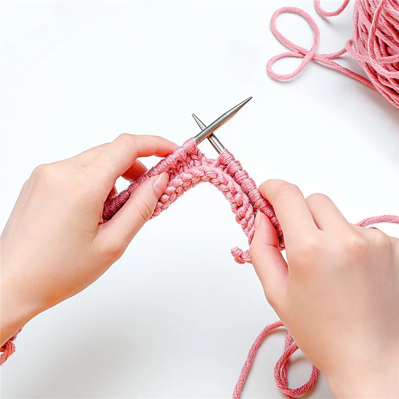 Heißer Verkauf: 1 Stück Edelstahl-Rundstricknadel 65cm Lang, Glatte Häkelnadeln für Stricken, DIY-Weben und Nähwerkzeuge 2026 – Detail 13