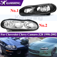Kamshing 1pair Front Bumper Headlight For Chevrolet Chevy Camaro Z28 1998-2002 Headlamp Head Lamp Head Light